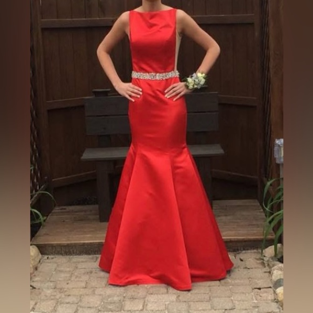 Elegant Red Evening Gown